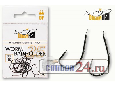 Крючки Dream Fish Baitholder 608-BN, уп. 25 шт.